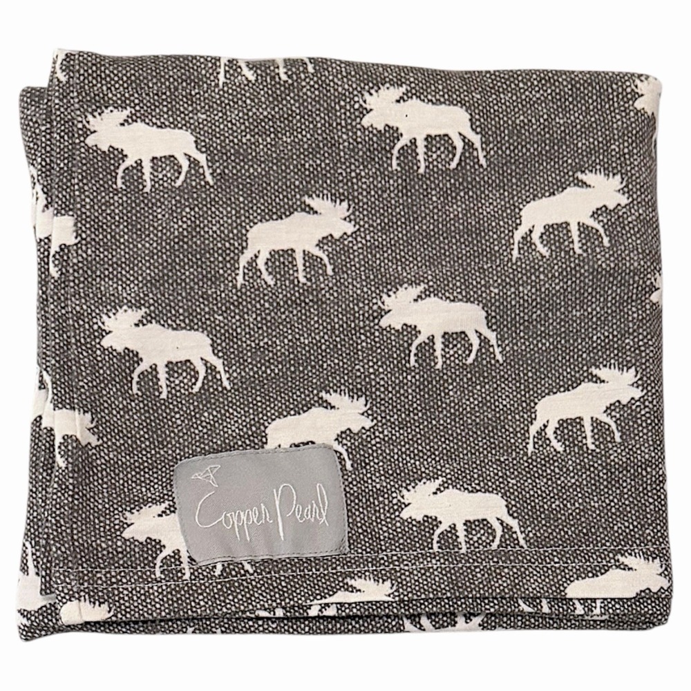 Copper Pearl 5-in-1 Multi-Use Infant‎ Cover Scout Gray Moose Print Car Seat Soft